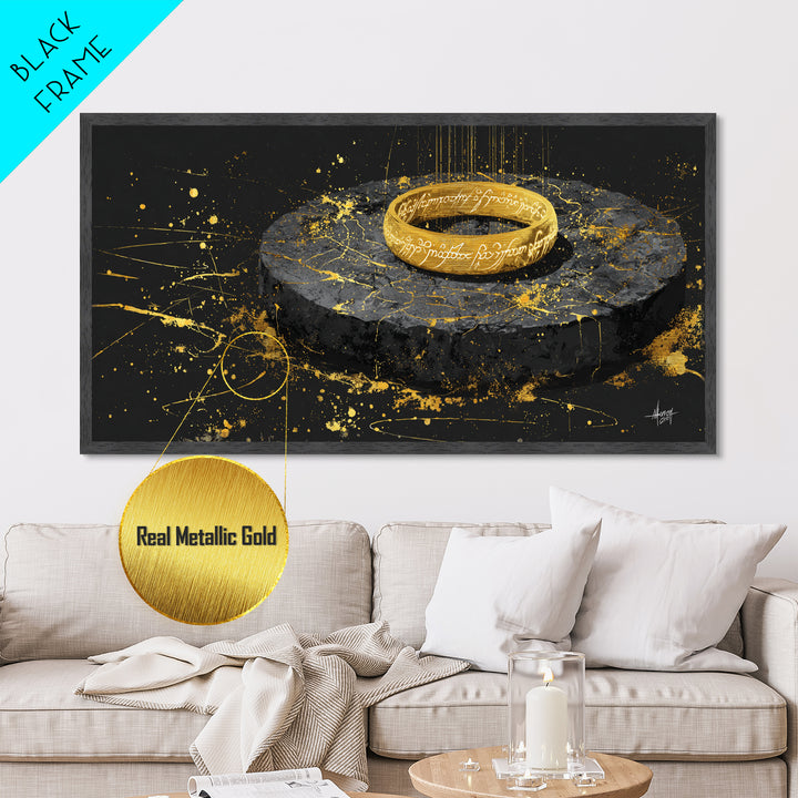Mythic Norse Warriors Metallic Gold Art Viking Battle Silhouette Metal Art, Office Wall Decor or Dad Gift framed in real wood