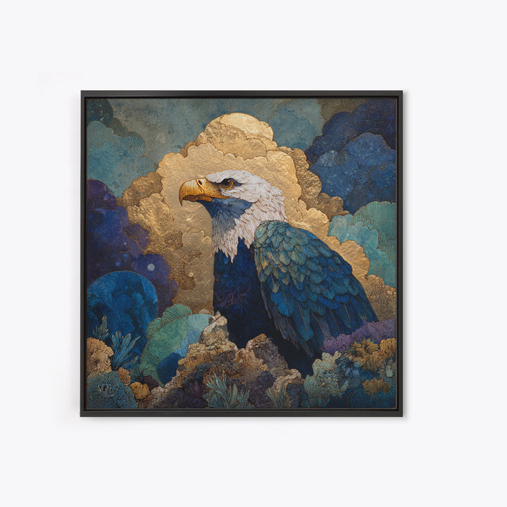 Zeus Eagle and Thundercloud Composition Framed Canvas Print, Mythological Art, Downloadable Art, Living Room Decor, Legend, MYT-1x1-71