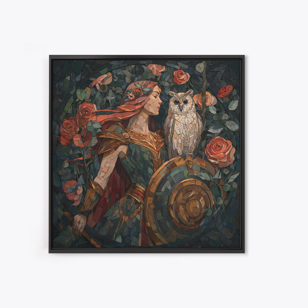 Athena Warrior Woman Canvas Print, Mythological Art, Statement Artwork, Living Room Decor, Fine Art, Legend, Wall Decor, MYT-1x1-98