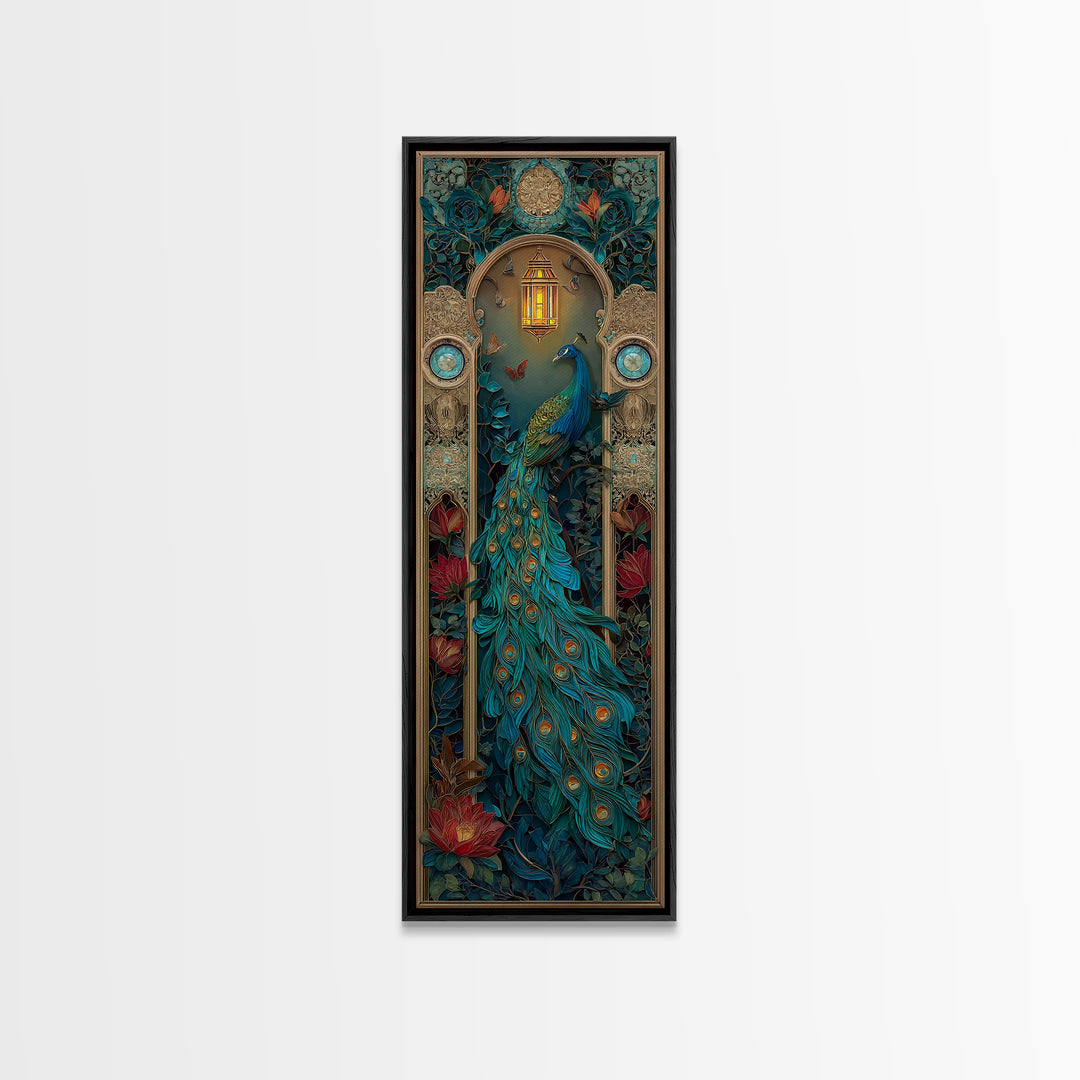 Hera Peacock Symbolism Canvas Print, Mythological Art, Dark Academia Decor, Living Room Decor, Fine Art, Legend, Gallery Decor, MYT-1x3-10