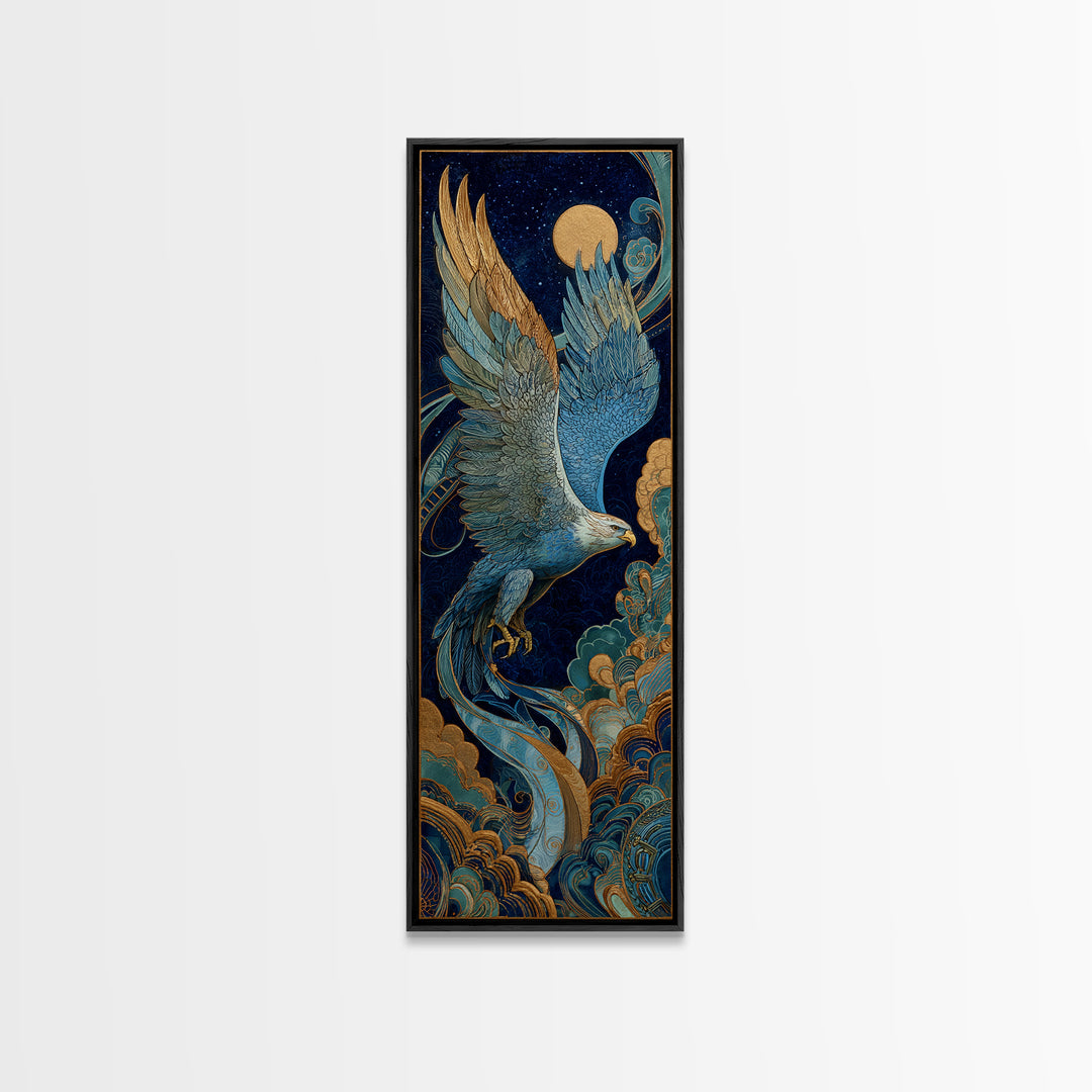 Zeus Eagle and Thundercloud Composition Canvas Print, Mythological Art, Digital Wall Art, Living Room Decor, Fine Art, Legend, MYT-1x3-59