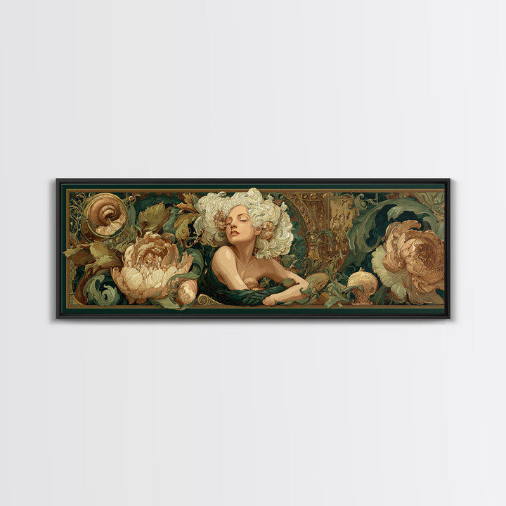Roman Venus Figure Framed Canvas Print, Mythological Art, Artwork, Living Room Decor, Fine Art, Legend, Gallery Wall Art, MYT-3x1-82