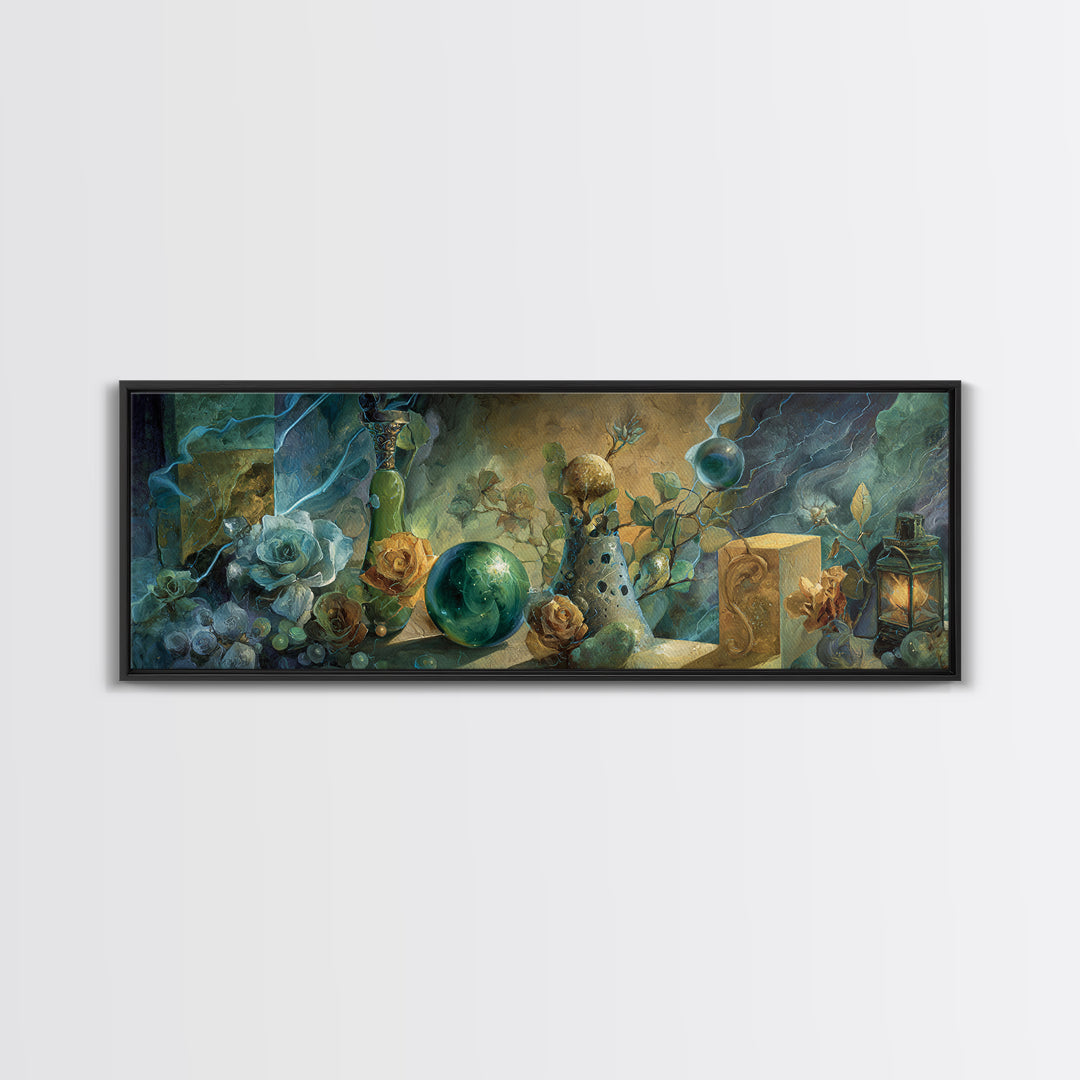 Thor Hammer and Lightning Still Life Canvas Print, Mythological Art, Bedroom Wall Art, Living Room Decor, Fine Art, Legend, MYT-3x1-98