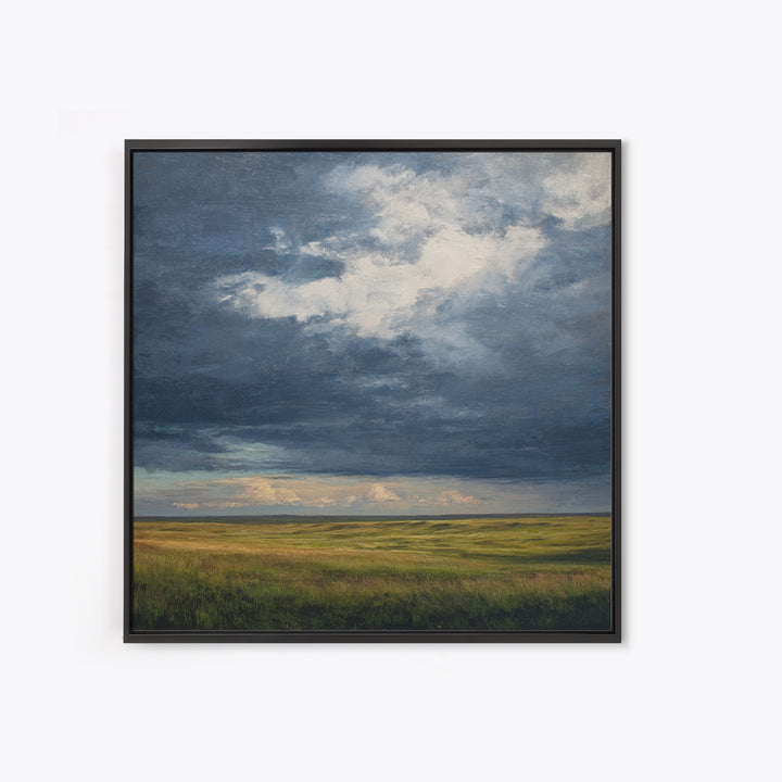 Storm Clouds over a Rolling Prairie Canvas Print, Nature Art, Modern Decor, Living Room Decor, Fine Art, Nature, Home Decor, NAT-1x1-86