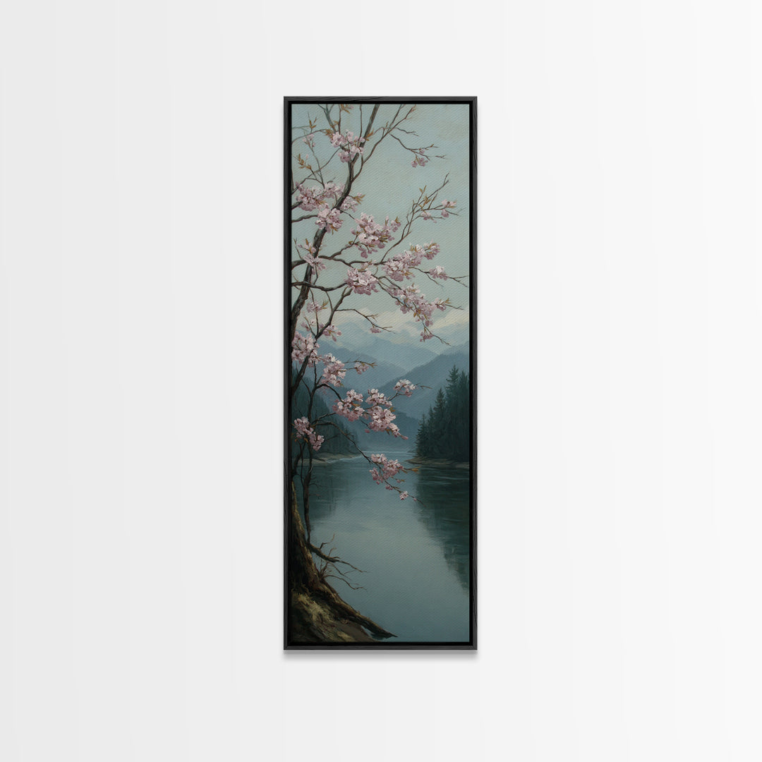 Spring Cherry Blossoms Canvas Print, Nature Art, Room Decor, Living Room Decor, Fine Art, Nature, Wall Hangings, NAT-1x3-28