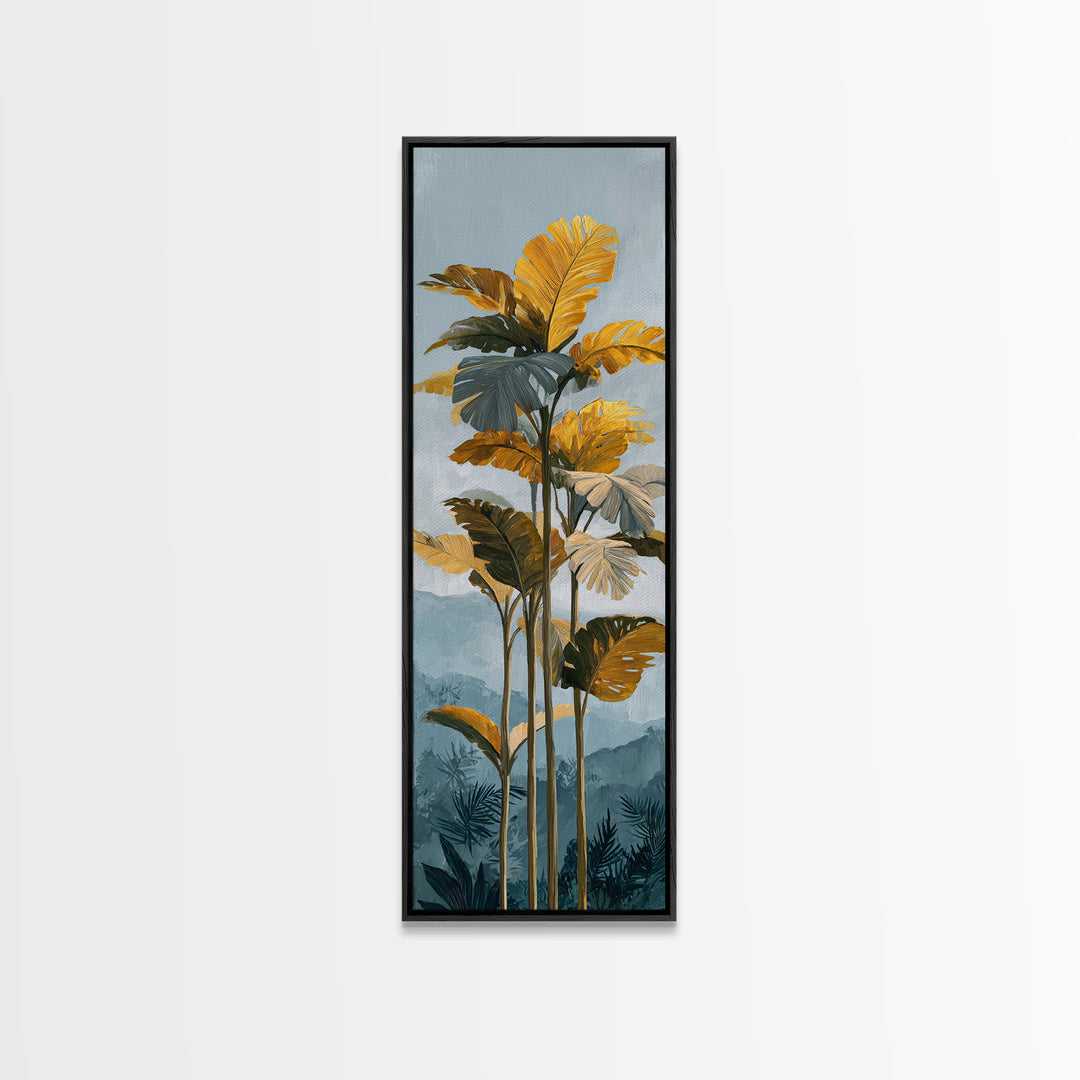 Tropical Jungle Leaves Canvas Print, Nature Art, Artwork, Living Room Decor, Fine Art, Nature, Landscape Art, Botanical Art, NAT-1x3-33