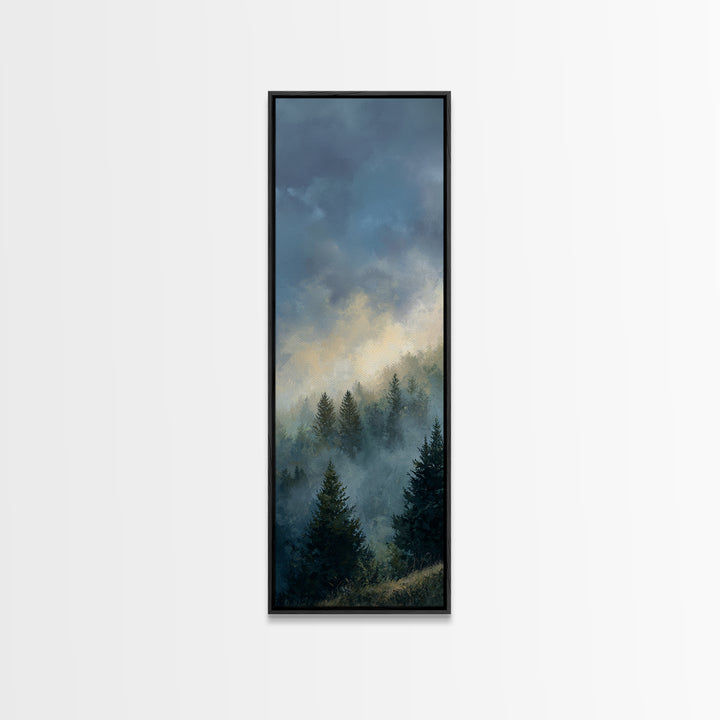 Moody Pine Forest Canvas Print, Nature Art, Art Print, Living Room Decor, Fine Art, Nature, Printable Wall Art, Wall Hangings, NAT-1x3-77