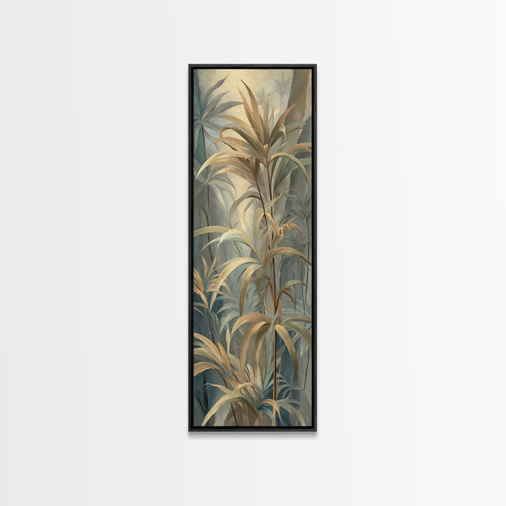 Tropical Jungle Leaves Canvas Print, Nature Art, Wood Wall Art, Living Room Decor, Fine Art, Nature, Digital Download Art, NAT-1x3-81