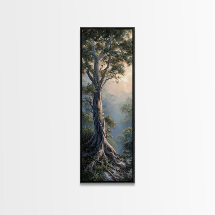Tree of Life Canvas Print, Nature Art, Bird Wall Art, Living Room Decor, Watercolor Art, Nature, Textured Painting, NAT-1x3-99