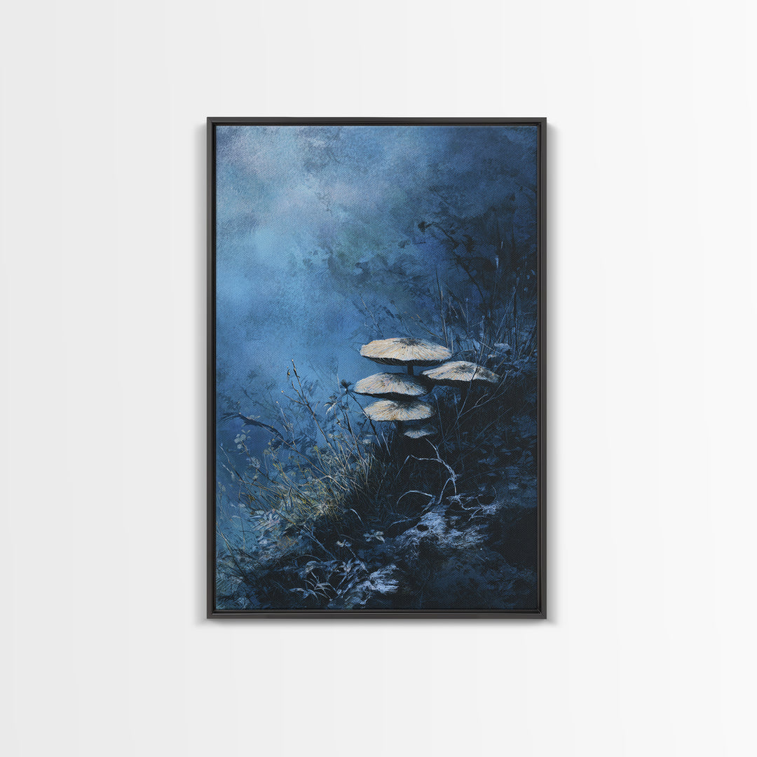 Mushroom Cluster in Enchanted Woodland Canvas Print, Nature Art, Gallery Decor, Living Room Decor, Fine Art, Nature, NAT-2x3-15