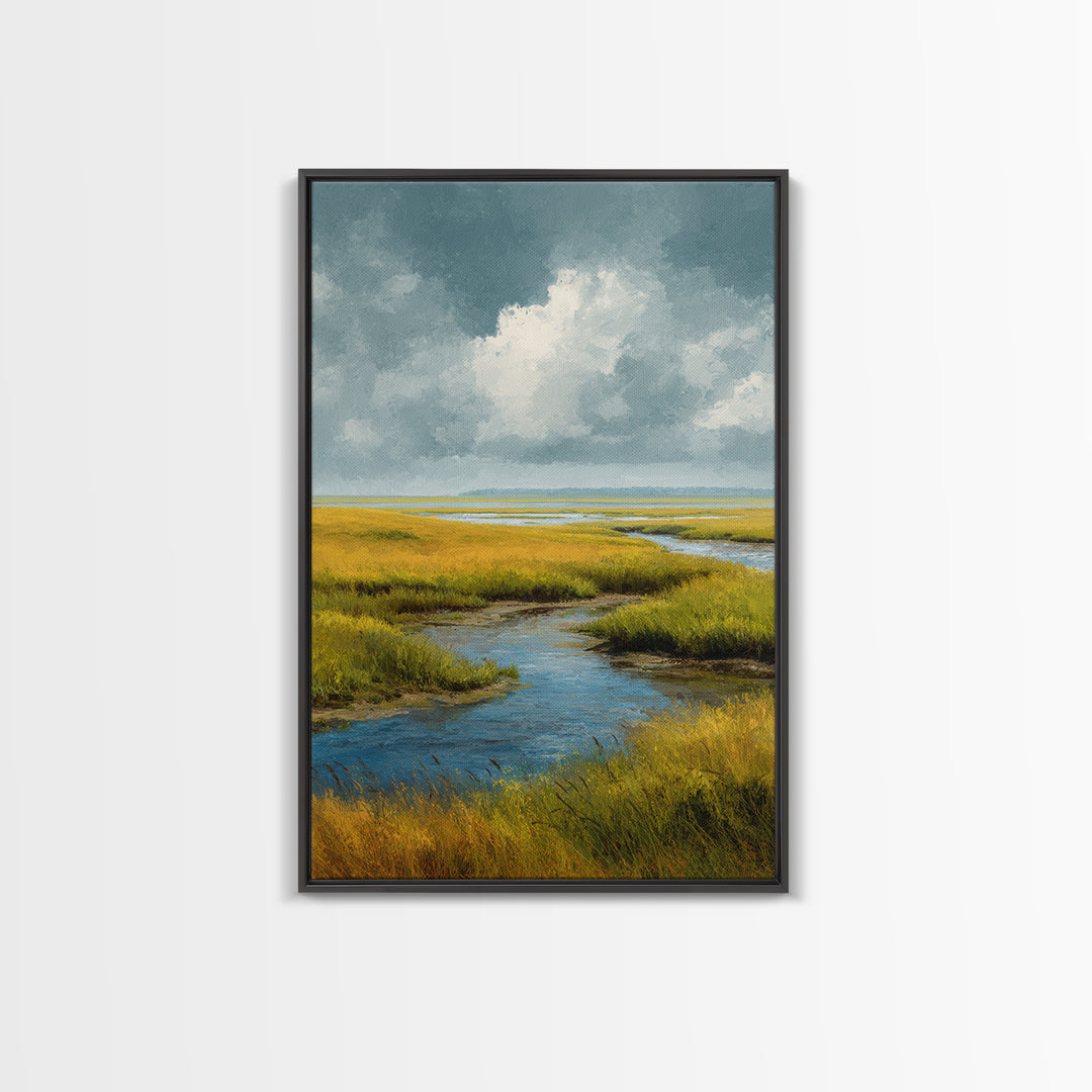Storm Clouds over a Rolling Prairie Canvas Print, Nature Art, Poster, Living Room Decor, Fine Art, Nature, Abstract Wall Art, NAT-2x3-70