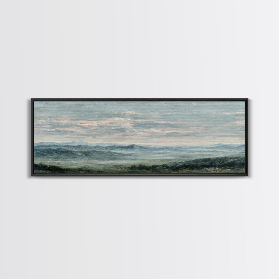 Storm Clouds over a Rolling Prairie Canvas Print, Nature Art, Mountain Wall Art, Living Room Decor, Fine Art, Nature, NAT-3x1-6
