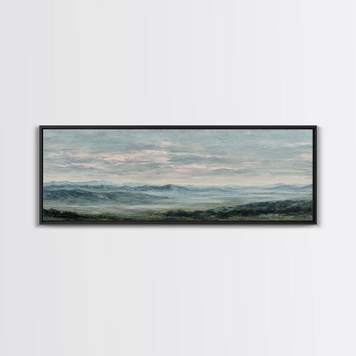 Storm Clouds over a Rolling Prairie Canvas Print, Nature Art, Mountain Wall Art, Living Room Decor, Fine Art, Nature, NAT-3x1-6