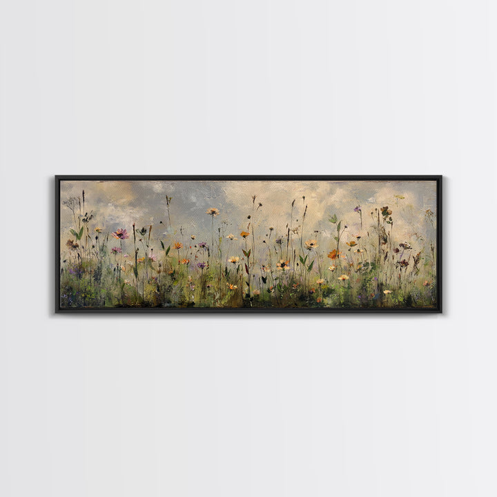 Bees Circling Lavender Blossoms Framed Canvas Print, Nature Art, Printable Wall Art, Living Room Decor, Fine Art, Nature, NAT-3x1-87