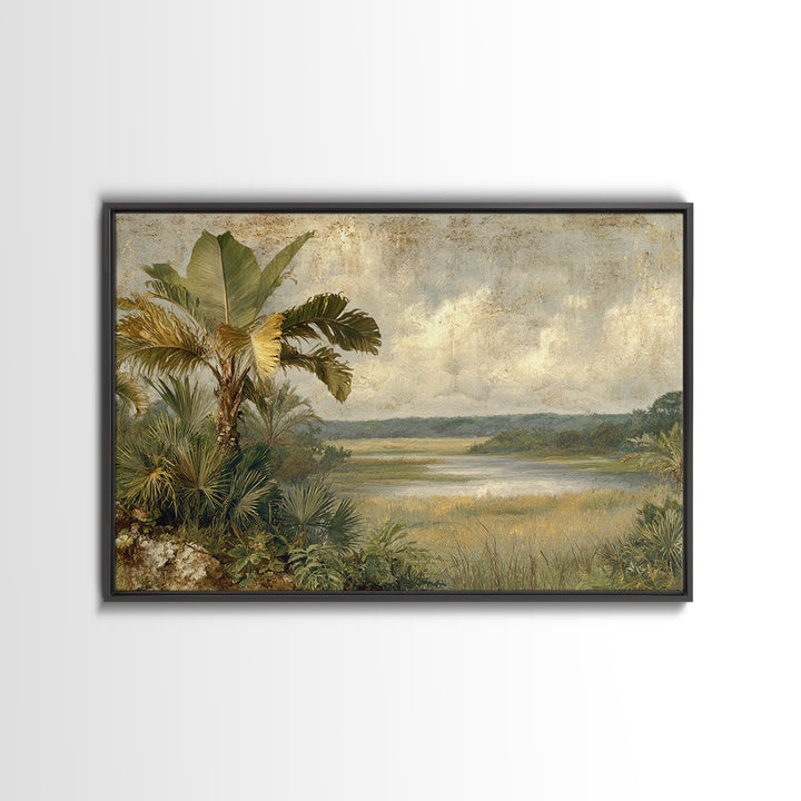 Tropical Jungle Leaves Canvas Print, Nature Art, Wood Wall Art, Living Room Decor, Fine Art, Nature, Digital Download Art, NAT-3x2-1