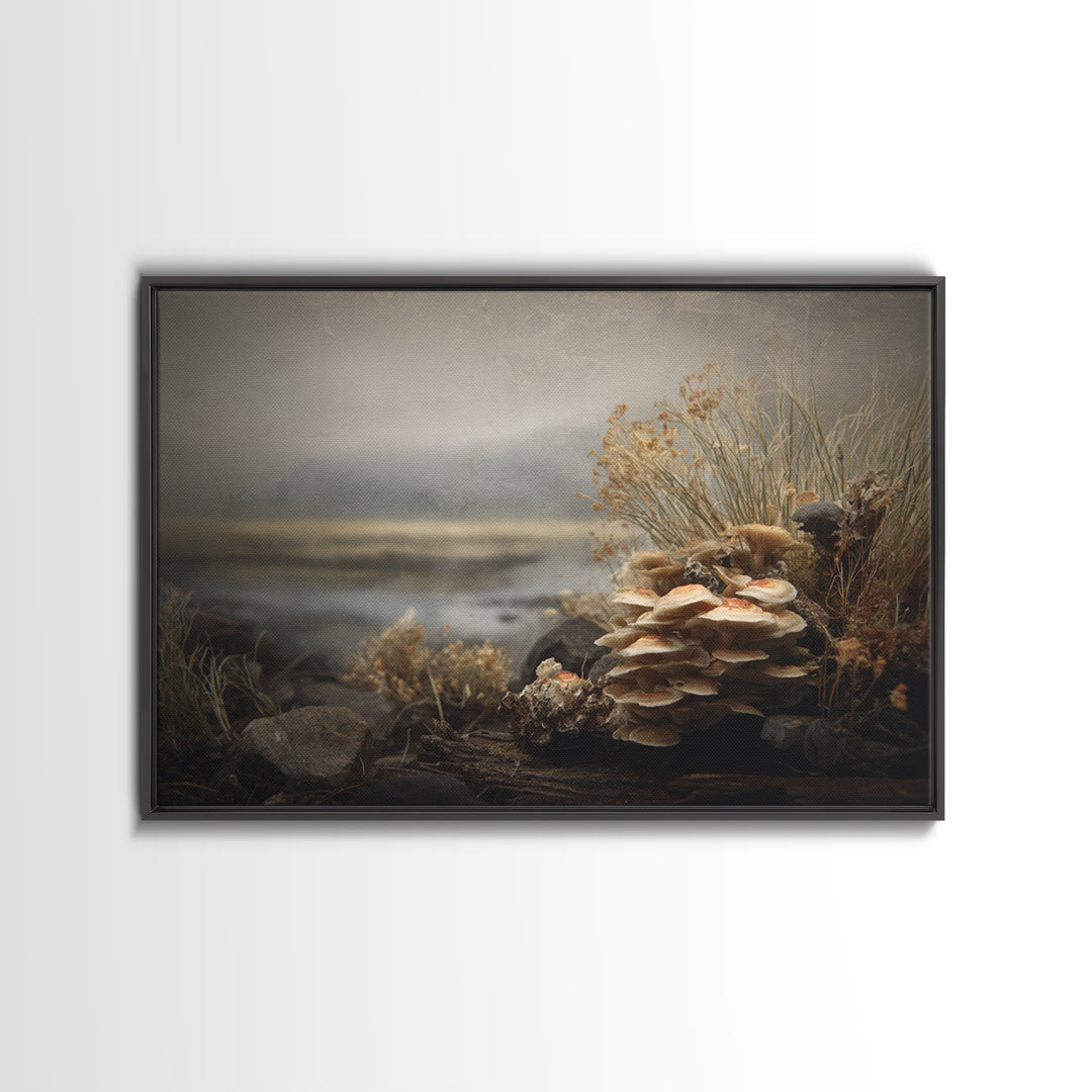 Mushroom Cluster in Enchanted Woodland Canvas Print, Nature Art, Mountain Wall Art, Living Room Decor, Fine Art, Nature, NAT-3x2-11