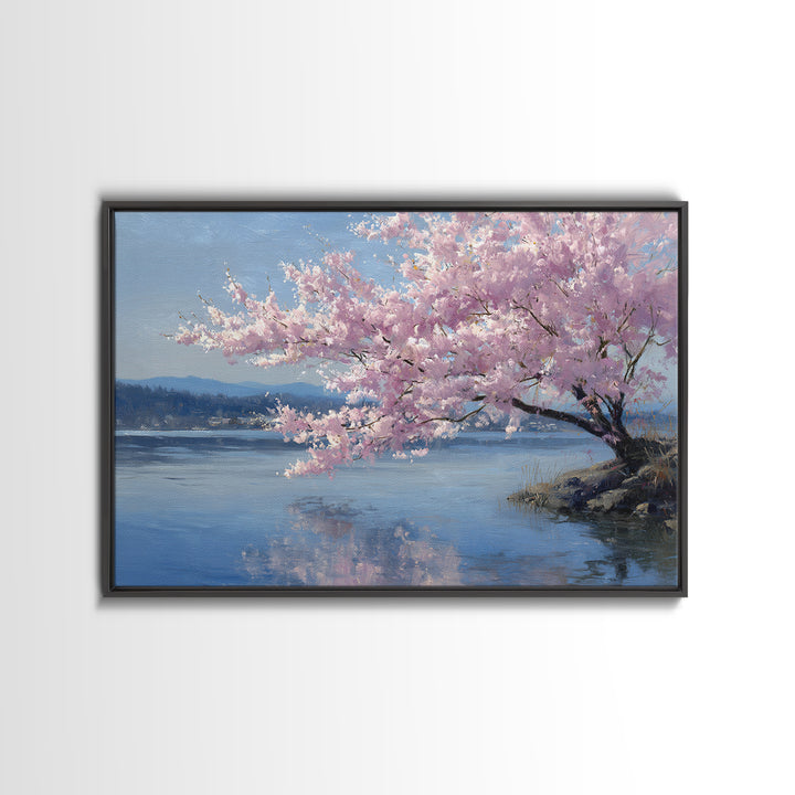 Spring Cherry Blossoms Canvas Print, Nature Art, Neutral Decor, Living Room Decor, Fine Art, Nature, Wall Art, Home Decor, NAT-3x2-68
