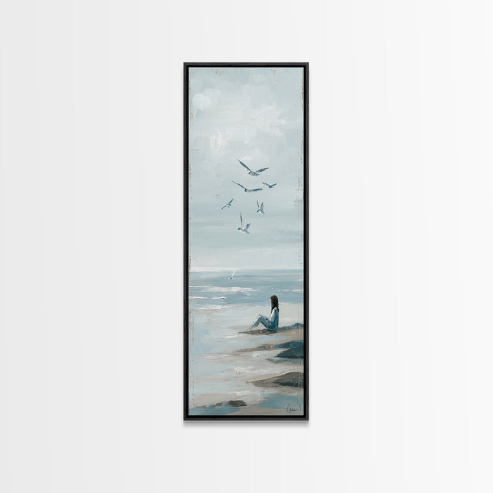 Sailor Tattoo Swallow and Anchor Canvas Print, Nautical Art, Beach Decor, Coastal Decor, Fine Art, Harbor, Statement Artwork, NAU-1x3-59
