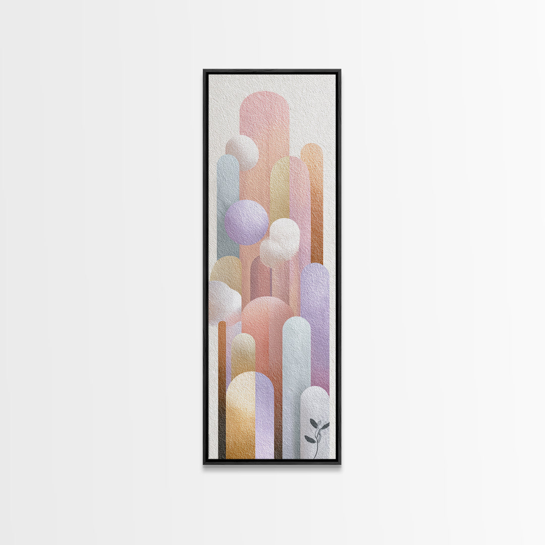 Neutral Boho Sun and Arch Shapes Canvas Print, Nursery Decor, Nursery Art, Abstract Art, Nursery, Kids Wall Art, NDE-1x3-23