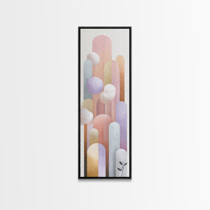 Neutral Boho Sun and Arch Shapes Canvas Print, Nursery Decor, Nursery Art, Abstract Art, Nursery, Kids Wall Art, NDE-1x3-23
