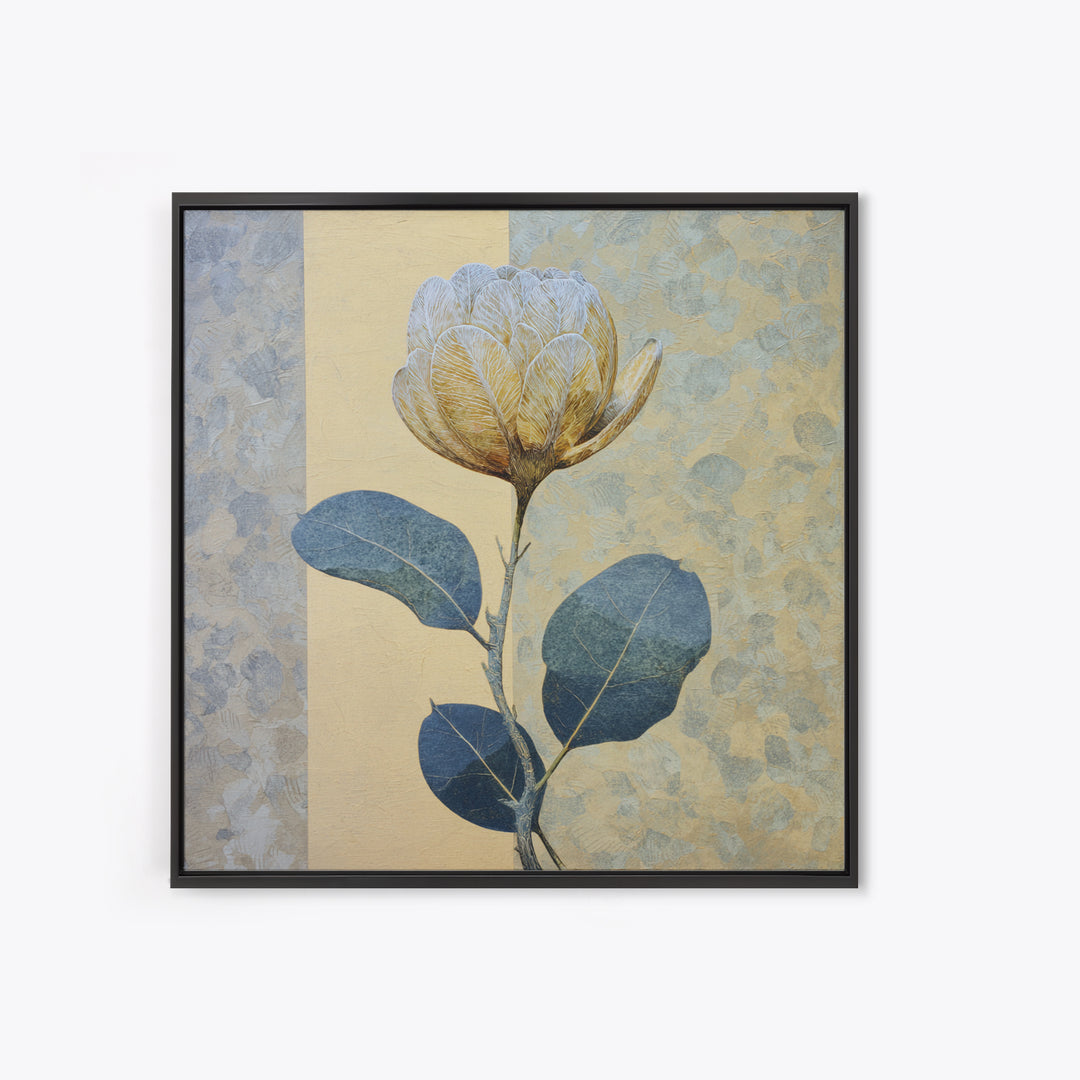 Modern Botanical Print Framed Canvas Print, Office Art, Trendy Wall Art, Office Decor, Fine Art, Focus, Minimalist Decor, OFF-1x1-100