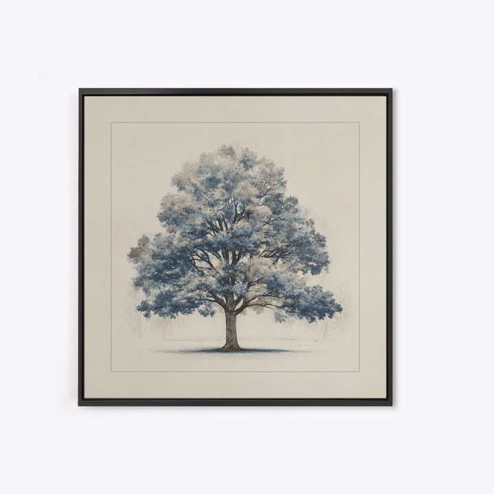 Ink Wash Tree Symbolizing Stability Canvas Print, Office Art, Living Room Decor, Office Decor, Fine Art, Focus, Fine Art Print, OFF-1x1-14