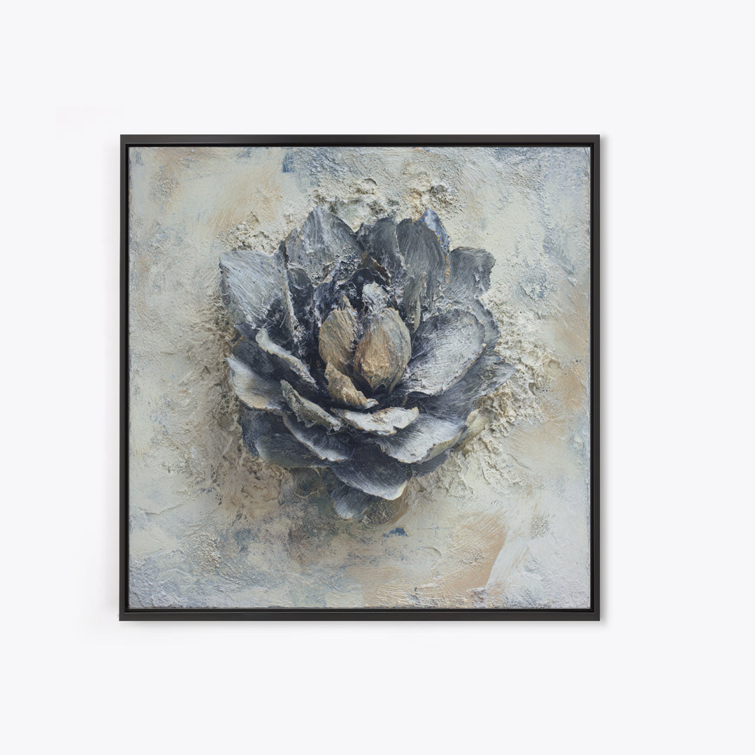 Desk Plant Botanical Closeup Framed Canvas Print, Office Art, Abstract Art, Office Decor, Fine Art, Focus, Downloadable Prints, OFF-1x1-16