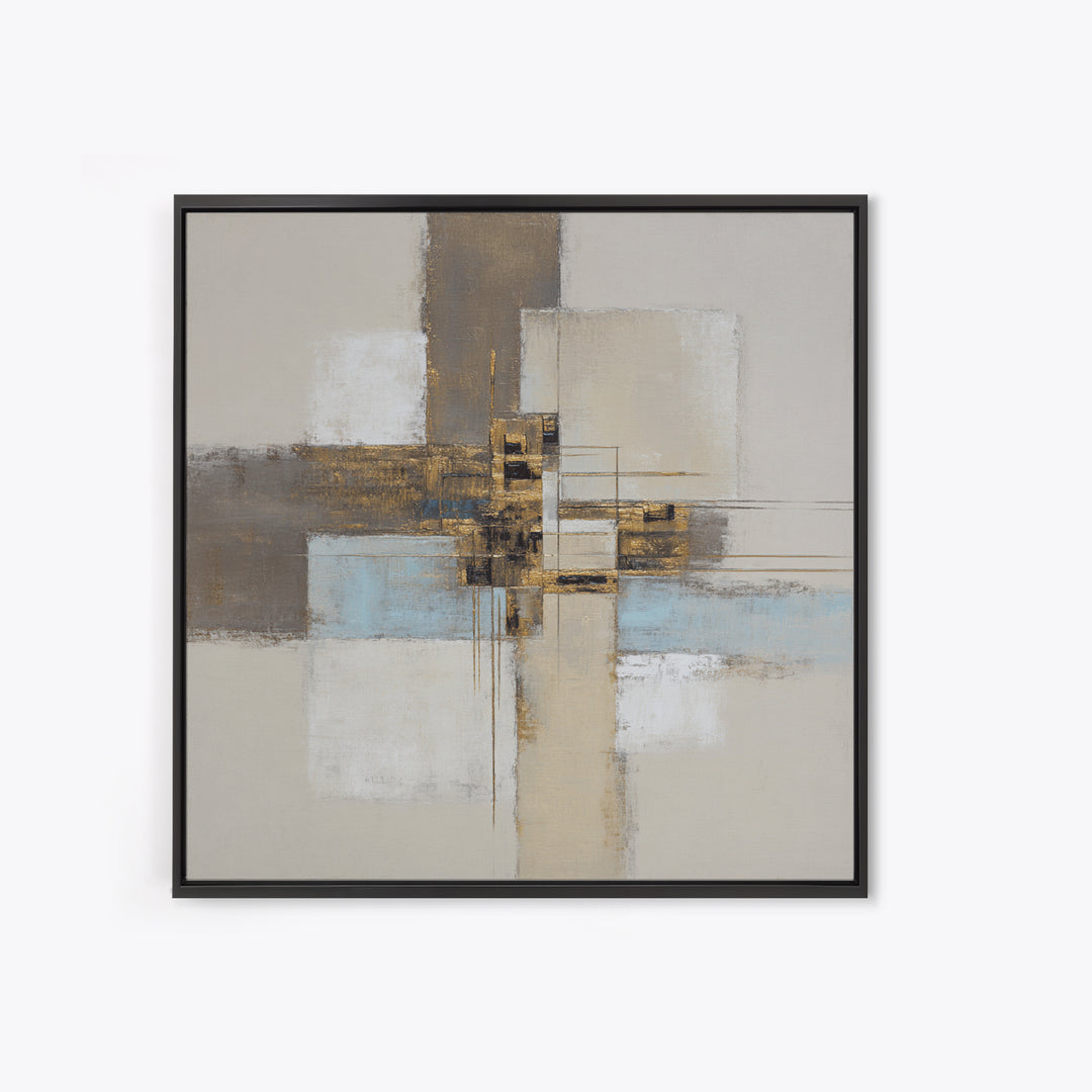 City Map Abstract Canvas Print, Office Art, Digital Art, Office Decor, Abstract Art, Focus, Ai Art, Printable Art, OFF-1x1-20