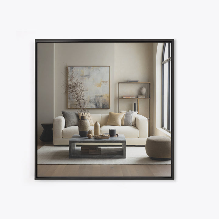 Monochrome Bridge Structure Framed Canvas Print, Office Art, Canvas Print, Office Decor, Abstract Art, Focus, Art Print, OFF-1x1-58