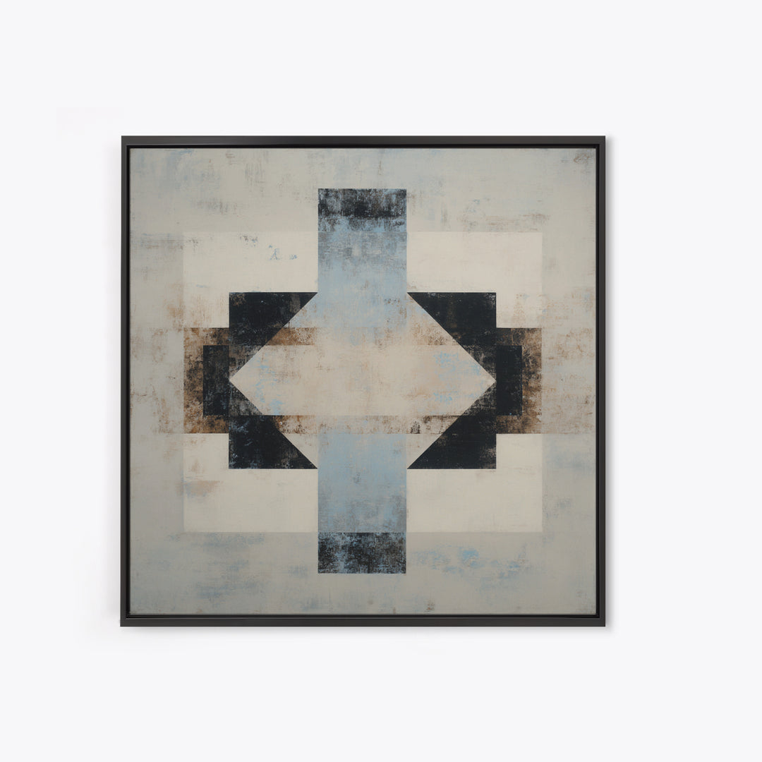 Subtle Motivational Symbol Using Arrows Without Text Framed Canvas Print, Office Art, Trendy Wall Art, Office Decor, Focus, OFF-1x1-63