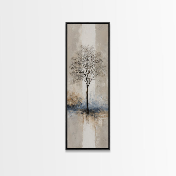 Ink Wash Tree Symbolizing Stability Canvas Print, Office Art, Dopamine Decor, Office Decor, Fine Art, Focus, Boho Decor, OFF-1x3-26