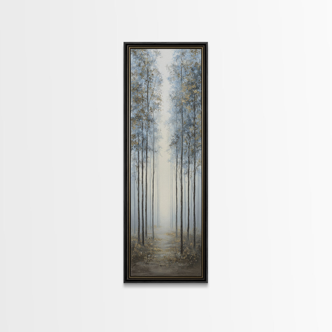 Quiet Forest Path for Mental Reset Canvas Print, Office Art, Digital Wall Art, Office Decor, Fine Art, Focus, Dopamine Decor, OFF-1x3-55