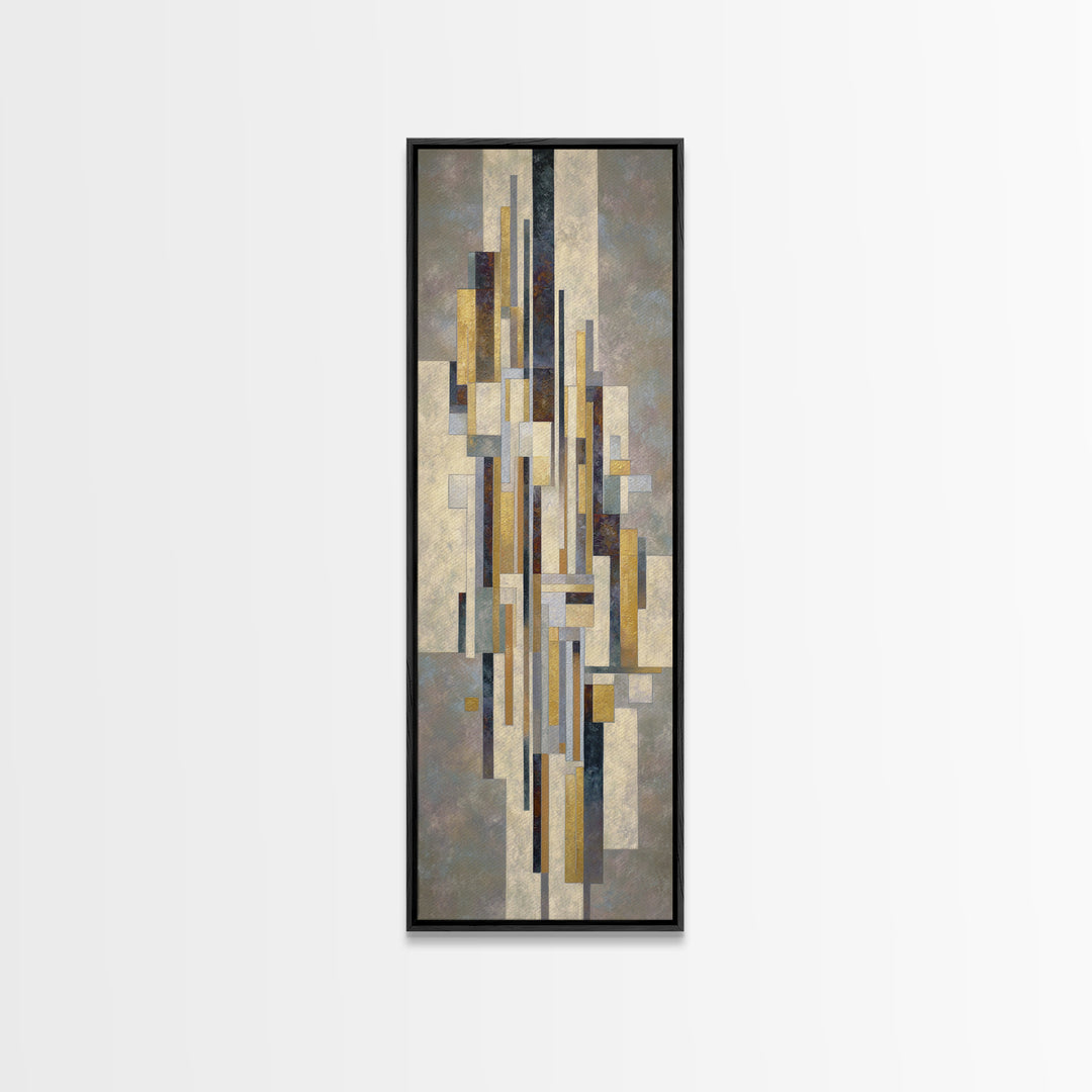 Geometric Labyrinth Pattern Canvas Print, Office Art, Digital Print, Office Decor, Abstract Art, Focus, Gallery Decor, OFF-1x3-6