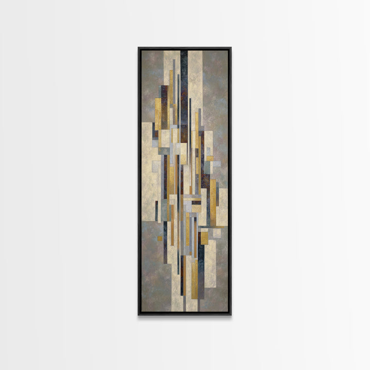 Geometric Labyrinth Pattern Canvas Print, Office Art, Digital Print, Office Decor, Abstract Art, Focus, Gallery Decor, OFF-1x3-6
