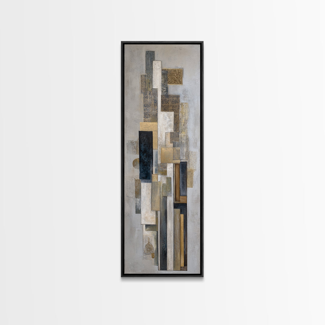 Clean Abstract Geometry Canvas Print, Office Art, Poster, Office Decor, Abstract Art, Focus, Canvas Wall Art, Wall Prints, OFF-1x3-85