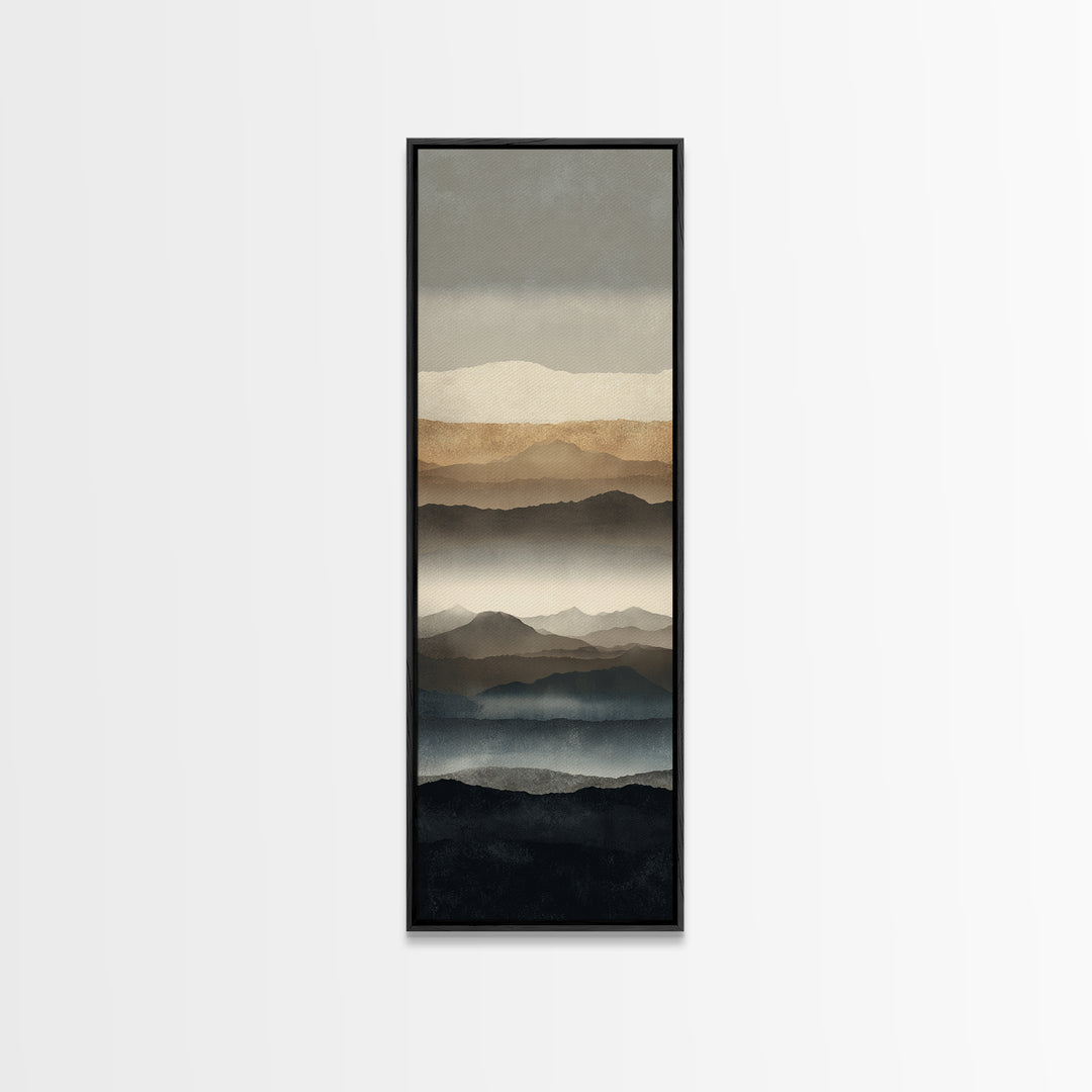 Minimal Mountain Sunrise for Focus Canvas Print, Office Art, Luxury Decor, Office Decor, Fine Art, Focus, Pet Portrait, OFF-1x3-86