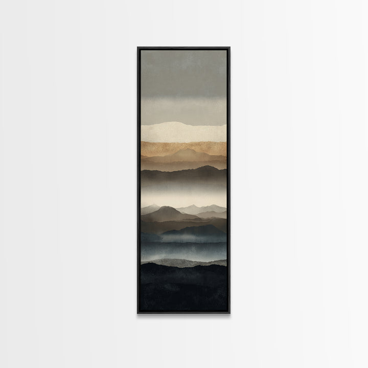 Minimal Mountain Sunrise for Focus Canvas Print, Office Art, Luxury Decor, Office Decor, Fine Art, Focus, Pet Portrait, OFF-1x3-86