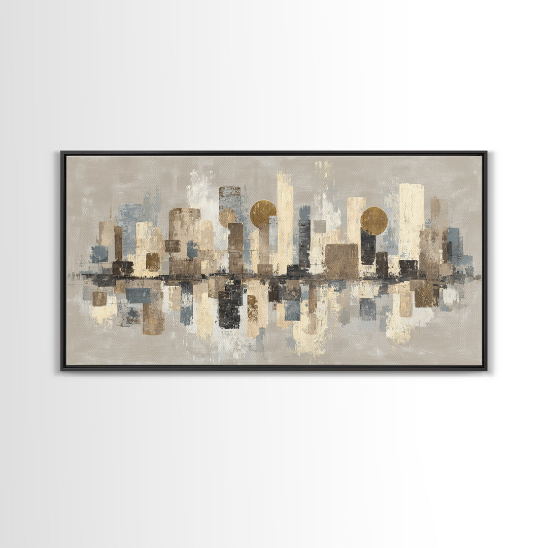 Large Neutral Texture Art for Professional Setting Canvas Print, Office Art, Contemporary Art, Office Decor, Fine Art, Focus, OFF-2x1-17