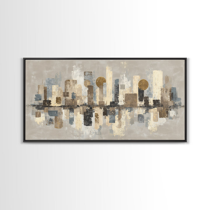 Large Neutral Texture Art for Professional Setting Canvas Print, Office Art, Contemporary Art, Office Decor, Fine Art, Focus, OFF-2x1-17