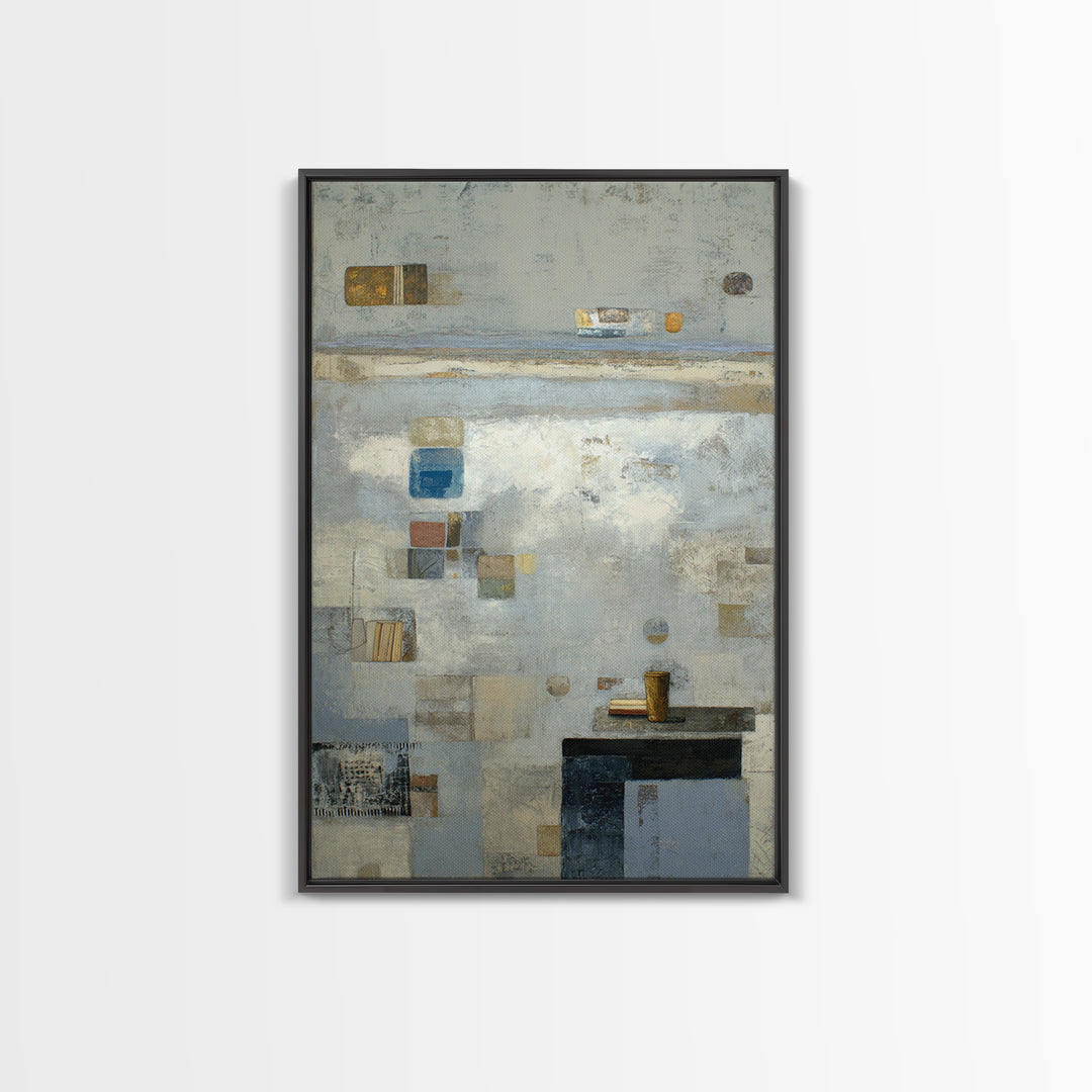 Dignified Neutral Landscape Canvas Print, Office Art, Gallery Decor, Office Decor, Oil Painting, Focus, Contemporary Art, OFF-2x3-15