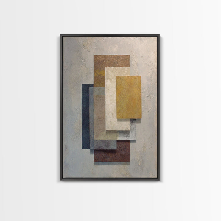 Balanced Stone Composition Framed Canvas Print, Office Art, Neutral Decor, Office Decor, Abstract Art, Focus, Wall Art, OFF-2x3-56