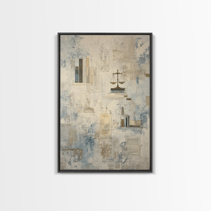 Architectural Line Drawing Framed Canvas Print, Office Art, Wall Decor, Office Decor, Abstract Art, Focus, Wall Prints, OFF-2x3-59