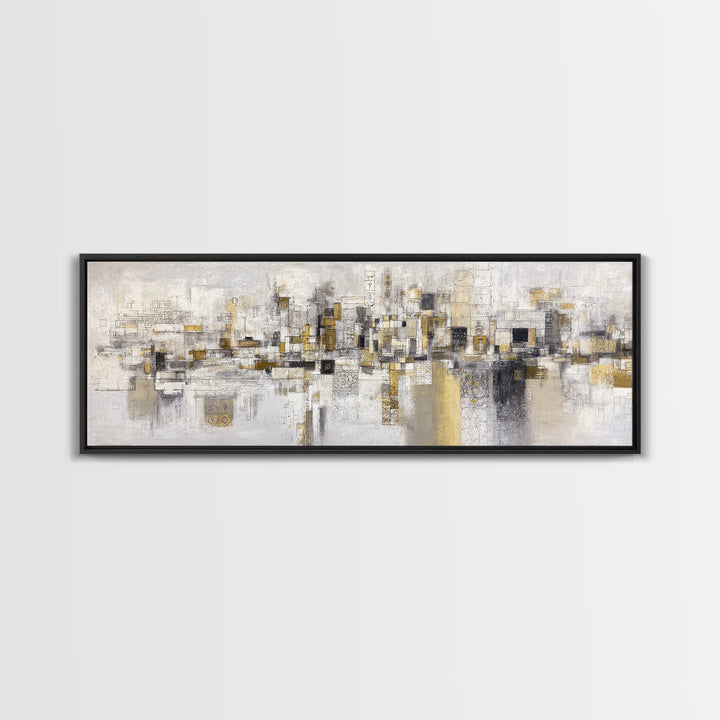 Architectural Line Drawing Canvas Print, Office Art, Statement Artwork, Office Decor, Abstract Art, Focus, Wall Decor, OFF-3x1-19