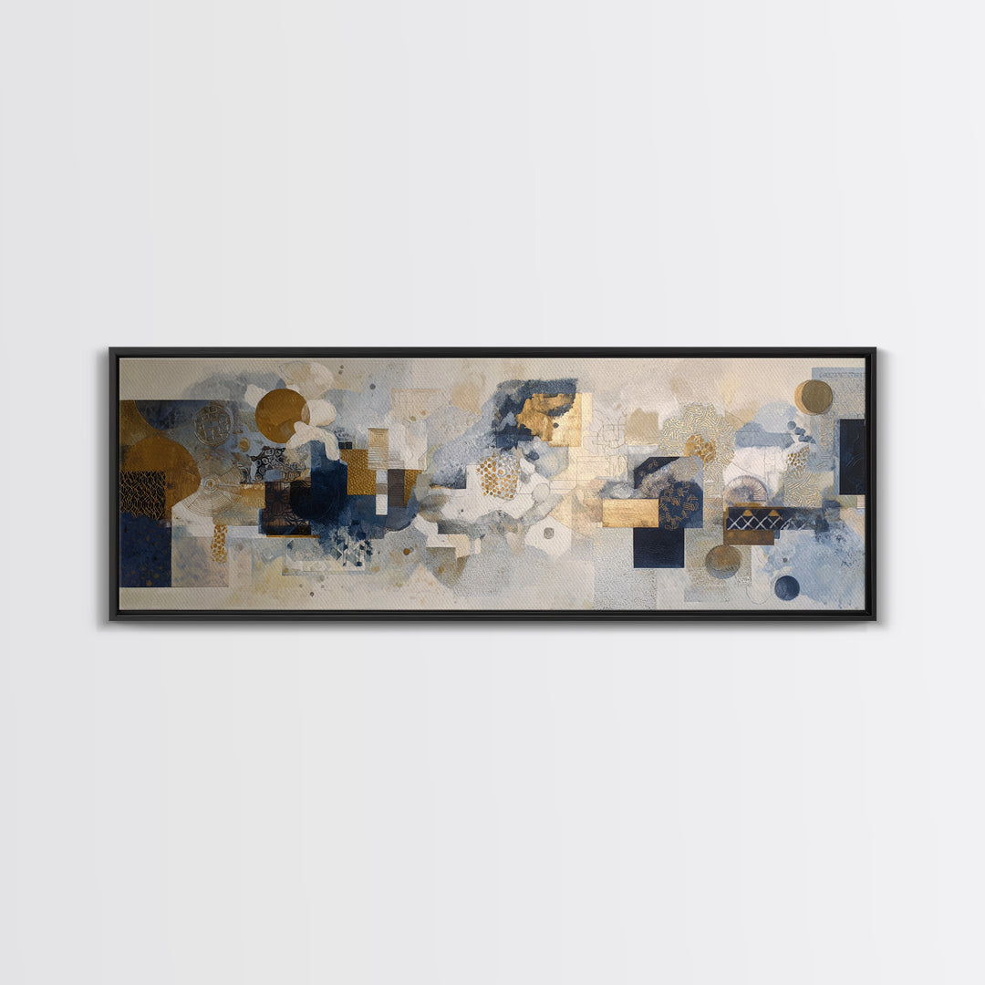Clean Abstract Geometry Canvas Print, Office Art, Dopamine Decor, Office Decor, Abstract Art, Focus, Boho Decor, OFF-3x1-41