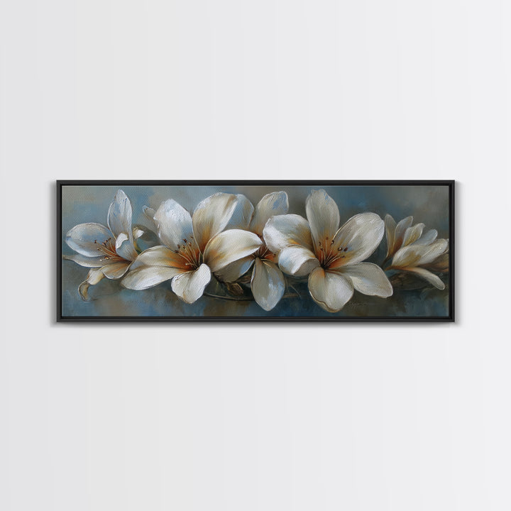 Desk Plant Botanical Closeup Canvas Print, Office Art, Office Decor, Watercolor Art, Focus, Canvas Wall Art, Abstract Art, OFF-3x1-80