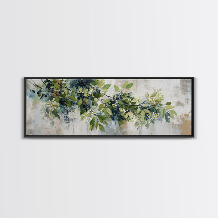 Modern Botanical Print Canvas Print, Office Art, Digital Art, Office Decor, Fine Art, Focus, Ai Art, Printable Art, OFF-3x1-92