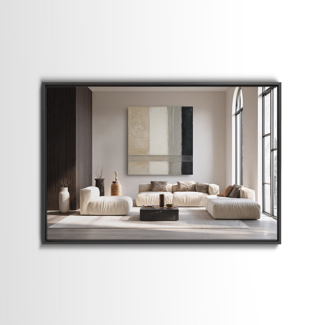 Monochrome Bridge Structure Framed Canvas Print, Office Art, Printable, Office Decor, Fine Art, Focus, Printable Art, OFF-3x2-14