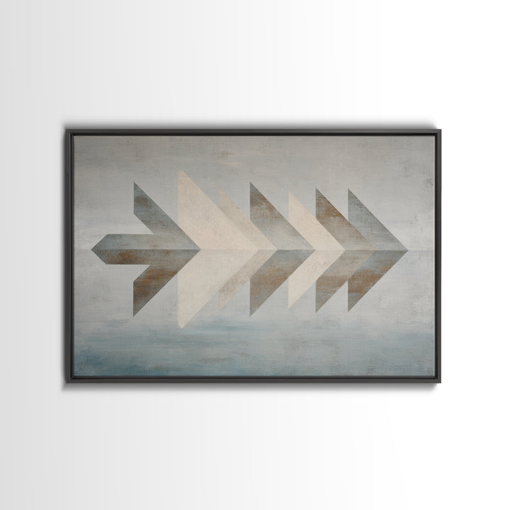 Subtle Motivational Symbol Using Arrows Without Text Canvas Print, Office Art, Cubicle Decor, Office Decor, Abstract Art, Focus, OFF-3x2-43