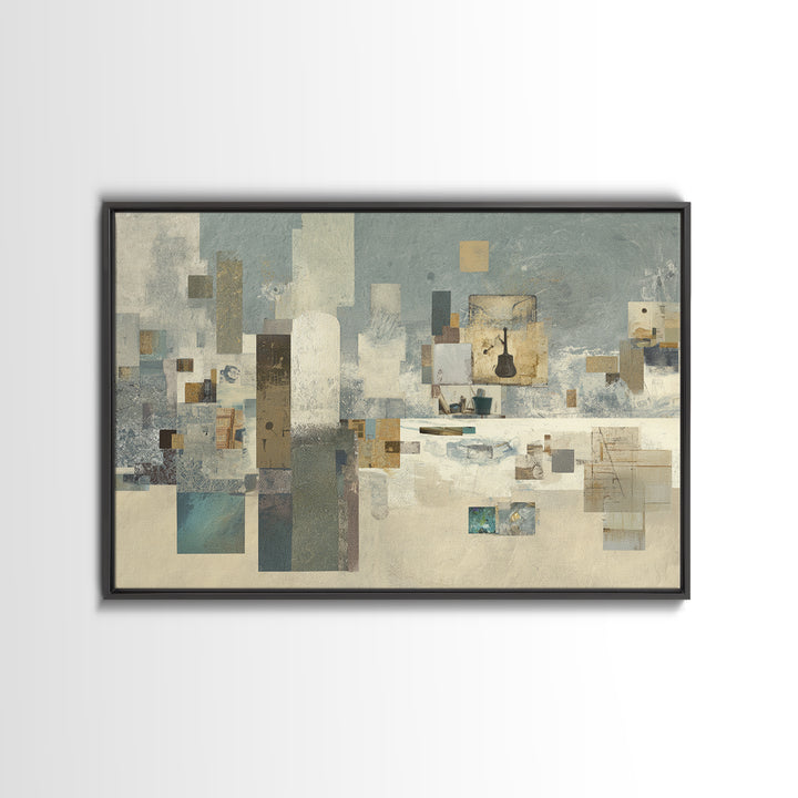 Dignified Neutral Landscape Framed Canvas Print, Office Art, Art Print, Office Decor, Fine Art, Focus, Printable, OFF-3x2-59