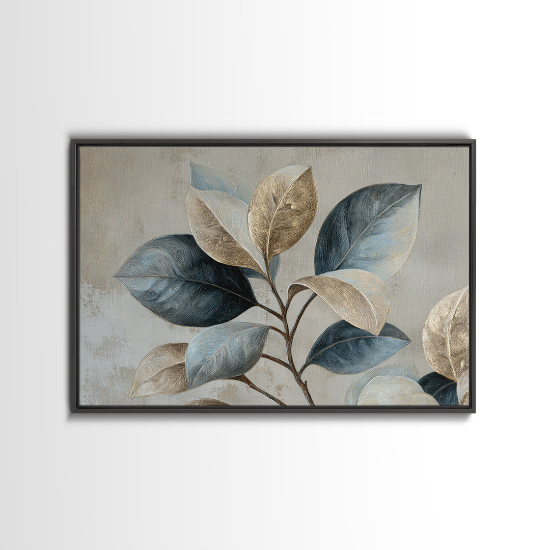 Desk Plant Botanical Closeup Canvas Print, Office Art, Neutral Decor, Office Decor, Oil Painting, Focus, Wall Art, Home Decor, OFF-3x2-68